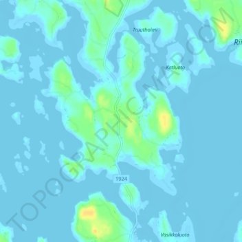 Kevo topographic map, elevation, terrain