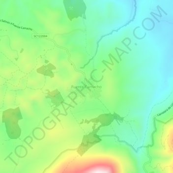 Fuente Camacho topographic map, elevation, terrain