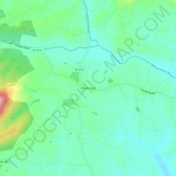 White Hall topographic map, elevation, terrain
