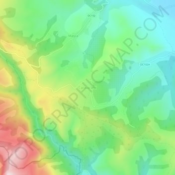 Cacova Ierii topographic map, elevation, terrain
