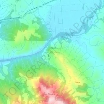 Sasso d’Ombrone topographic map, elevation, terrain