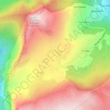 Solaison topographic map, elevation, terrain