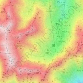 Circo de Gredos topographic map, elevation, terrain