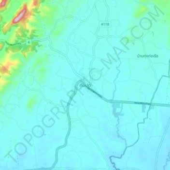 Thap Put topographic map, elevation, terrain