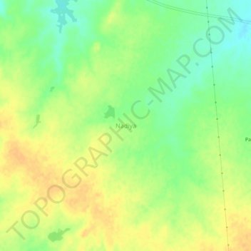 Nadiya topographic map, elevation, terrain