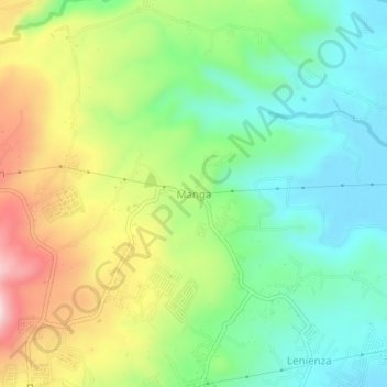Manga topographic map, elevation, terrain