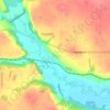 Gwynne topographic map, elevation, terrain