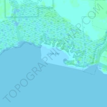 Little Bay topographic map, elevation, terrain