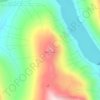 Beinn Dubh topographic map, elevation, terrain