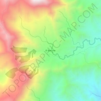 El Barcino topographic map, elevation, terrain