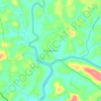 Changaleeri topographic map, elevation, terrain
