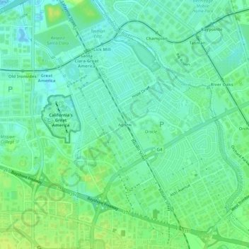 Agnew topographic map, elevation, terrain