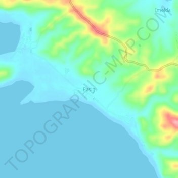 Pasig topographic map, elevation, terrain