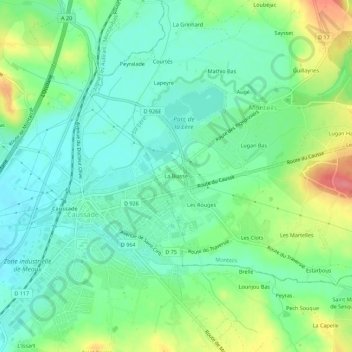 La Biasse topographic map, elevation, terrain