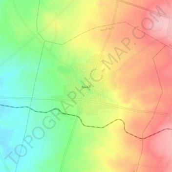 Al-Jiza topographic map, elevation, terrain