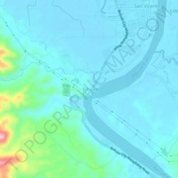 Bit-os topographic map, elevation, terrain