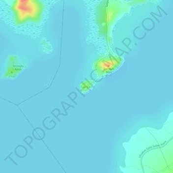 Gölyazı topographic map, elevation, terrain