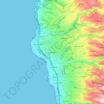 Aamchit topographic map, elevation, terrain