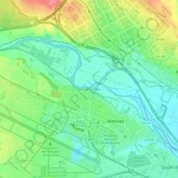 Molí de Daroqui topographic map, elevation, terrain