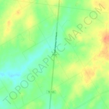 Alum topographic map, elevation, terrain