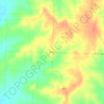Norris topographic map, elevation, terrain