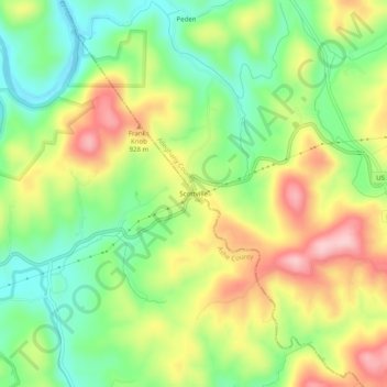 Scottville topographic map, elevation, terrain