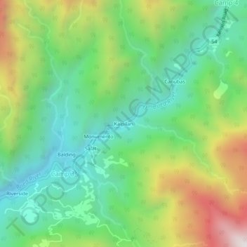Kaipilan topographic map, elevation, terrain