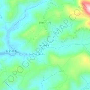 Varakkad topographic map, elevation, terrain