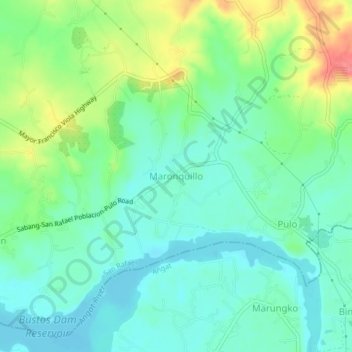Maronquillo topographic map, elevation, terrain