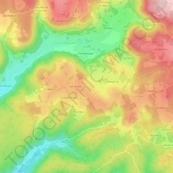 Le Fahys topographic map, elevation, terrain