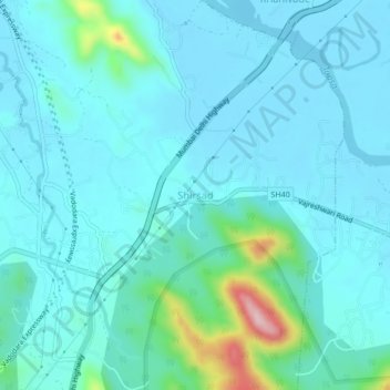 Shirsad topographic map, elevation, terrain