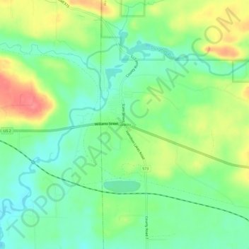 Loretto topographic map, elevation, terrain