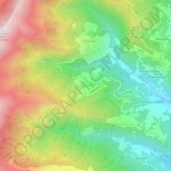 Tavole topographic map, elevation, terrain
