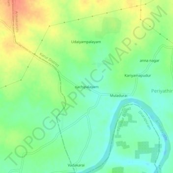 nachipalayam topographic map, elevation, terrain