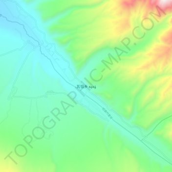 瓦恰乡 topographic map, elevation, terrain