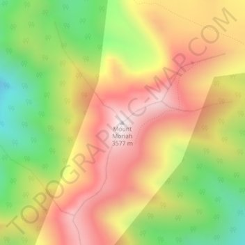 Mount Moriah topographic map, elevation, terrain