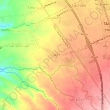 Bulihan topographic map, elevation, terrain