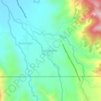 Datal Blao topographic map, elevation, terrain