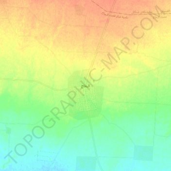 Al Baaj topographic map, elevation, terrain