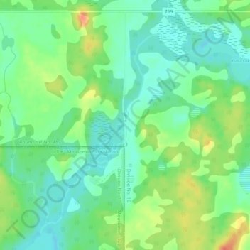Molewood topographic map, elevation, terrain