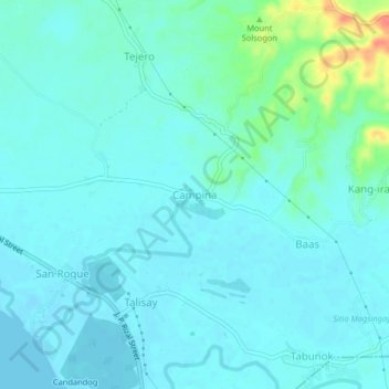 Campina topographic map, elevation, terrain