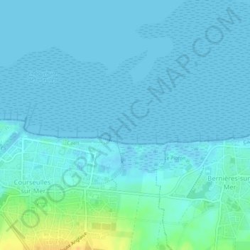 Juno Beach topographic map, elevation, terrain