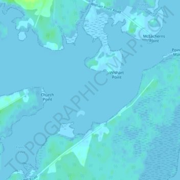 Tabusintac River topographic map, elevation, terrain