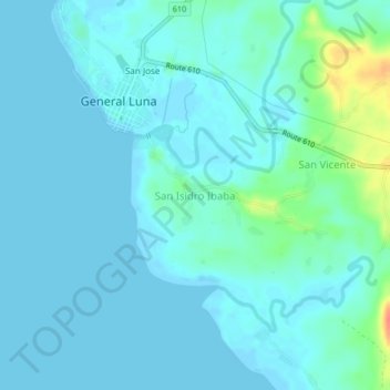 San Isidro Ibaba topographic map, elevation, terrain