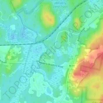 Newton Swamp Management Area topographic map, elevation, terrain