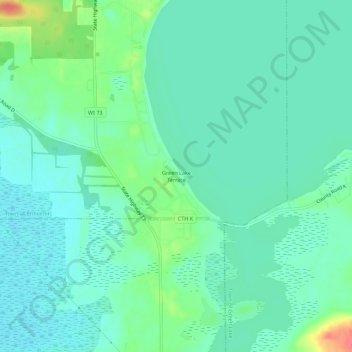 Green Lake Terrace topographic map, elevation, terrain