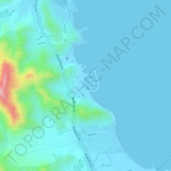 Marina Bander Al Rowdha topographic map, elevation, terrain