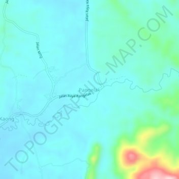 Pangelak topographic map, elevation, terrain