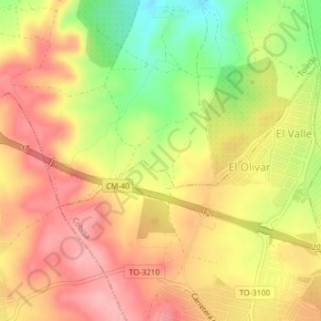 Las Alcubillas topographic map, elevation, terrain