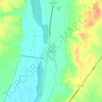 Valdebótoa topographic map, elevation, terrain